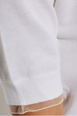 Fabiana Filippi Top with decoratively finished sleeves