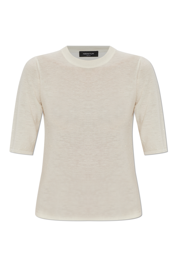 Long cardigan with decorative knit pattern od Fabiana Filippi