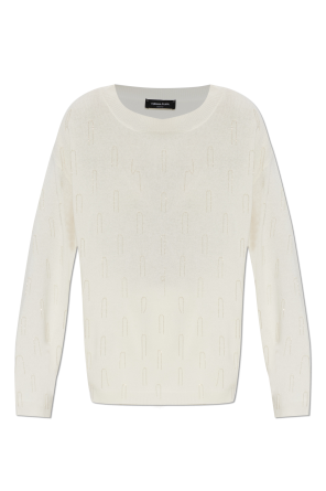 Wool sweater with shimmering fringes