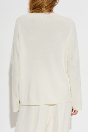 Fabiana Filippi Wool sweater with shimmering fringes