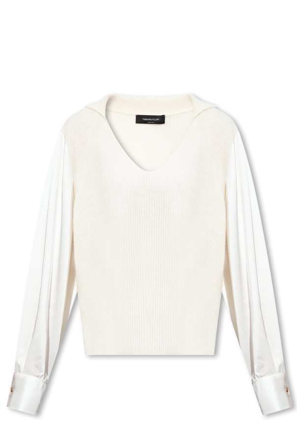 Sweater with satin sleeves od Fabiana Filippi