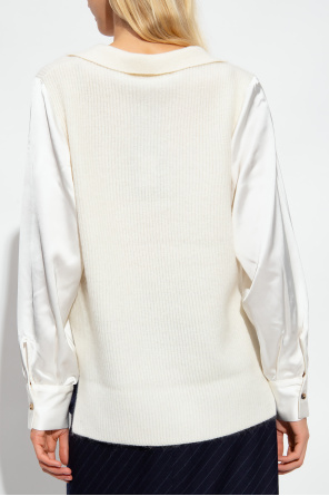 Fabiana Filippi Sweater with satin sleeves