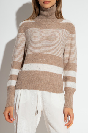 Fabiana Filippi Sequin turtleneck sweater