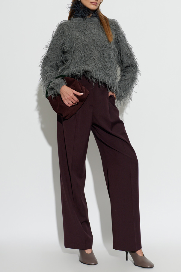 Fabiana Filippi Jersey con plumas de avestruz