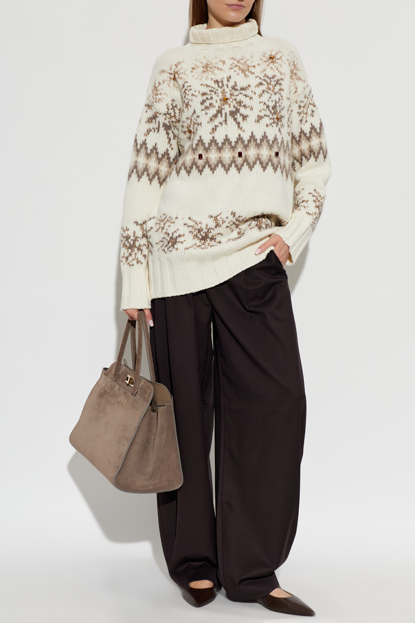 Fabiana Filippi Woll-Turtleneck mit Applikationen