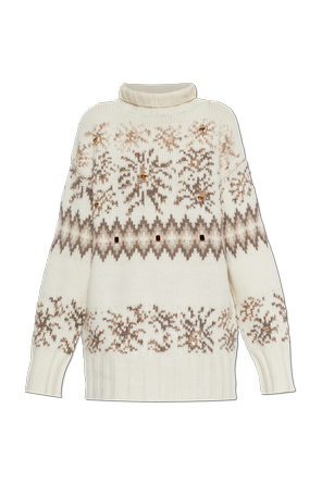 Vlněný turtleneck s aplikacemi
