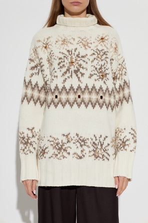 Fabiana Filippi Woll-Turtleneck mit Applikationen