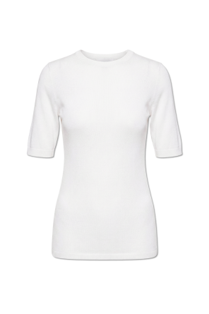 Cashmere top with a crew neckline