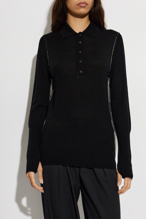 AllSaints Wool polo shirt ‘Martel’