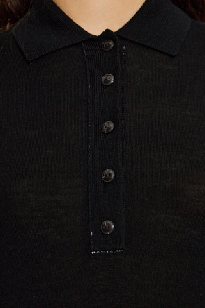 AllSaints Wool polo shirt ‘Martel’