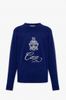 Casablanca NAVY BLUE Wool sweater with logo