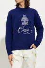 Casablanca NAVY BLUE Wool sweater with logo