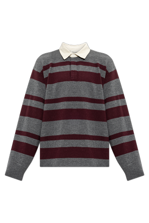 Wool long sleeve polo