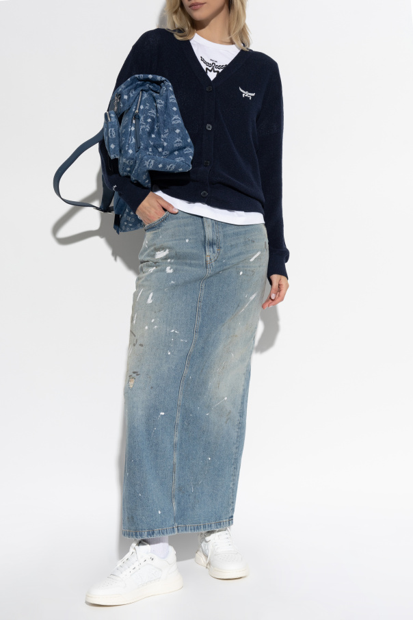 MCM Cardigan with embroidered logo