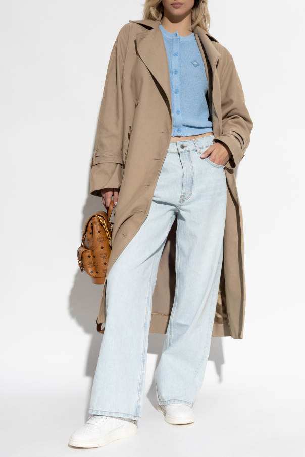 MCM Cárdigan con parche de logo