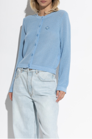 MCM Cárdigan con parche de logo