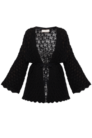 Cardigan with a decorative knit pattern
