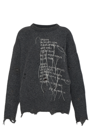 Sweater with a vintage effect