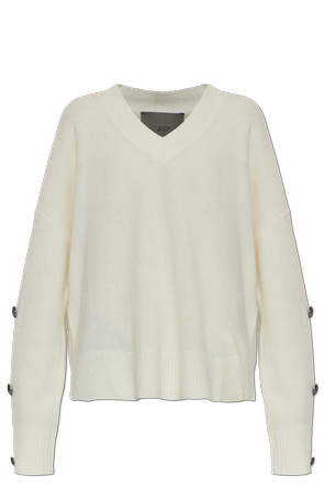 Button-sleeve sweater