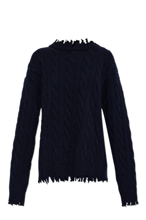 Wool sweater with a ‘vintage’ effect