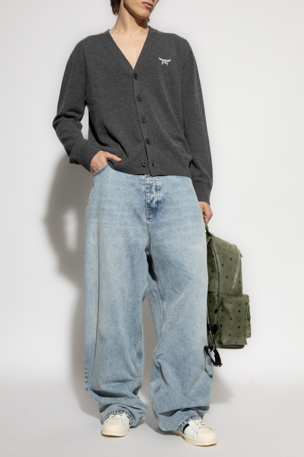 MCM Cardigan mit gesticktem Logo