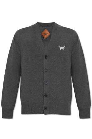 Cardigan with embroidered logo od MCM
