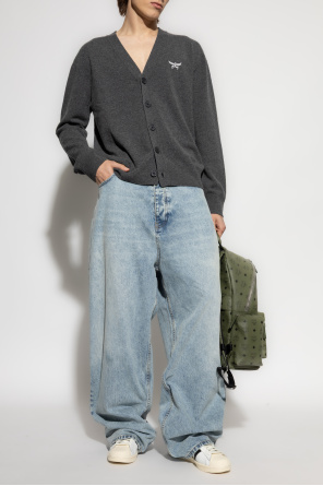 Cardigan with embroidered logo od MCM