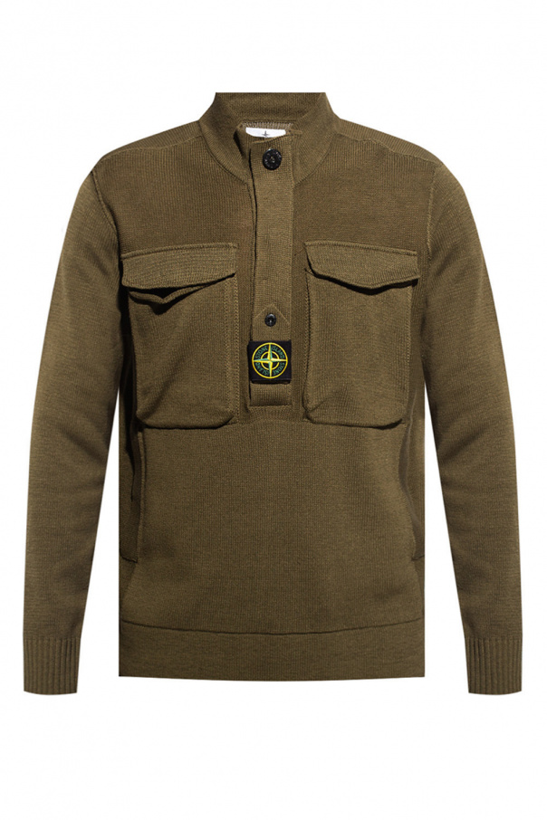 Stone Island Knitted cardigan with logo