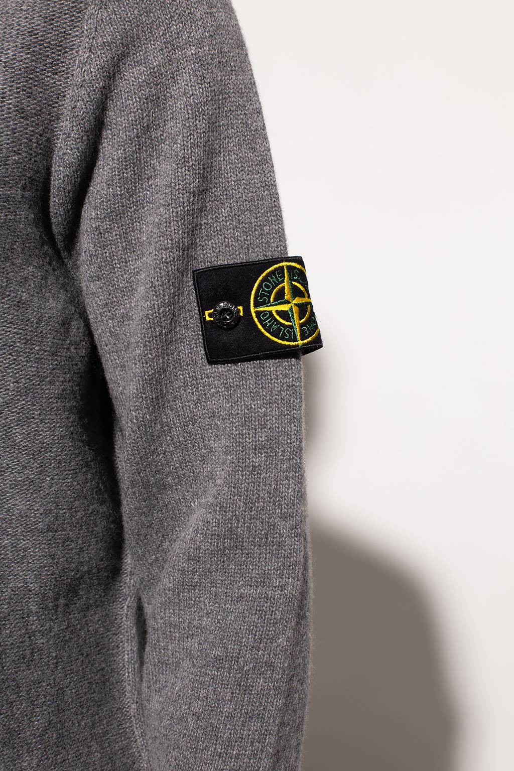 Stone Island longline tech puffer jacket in grey