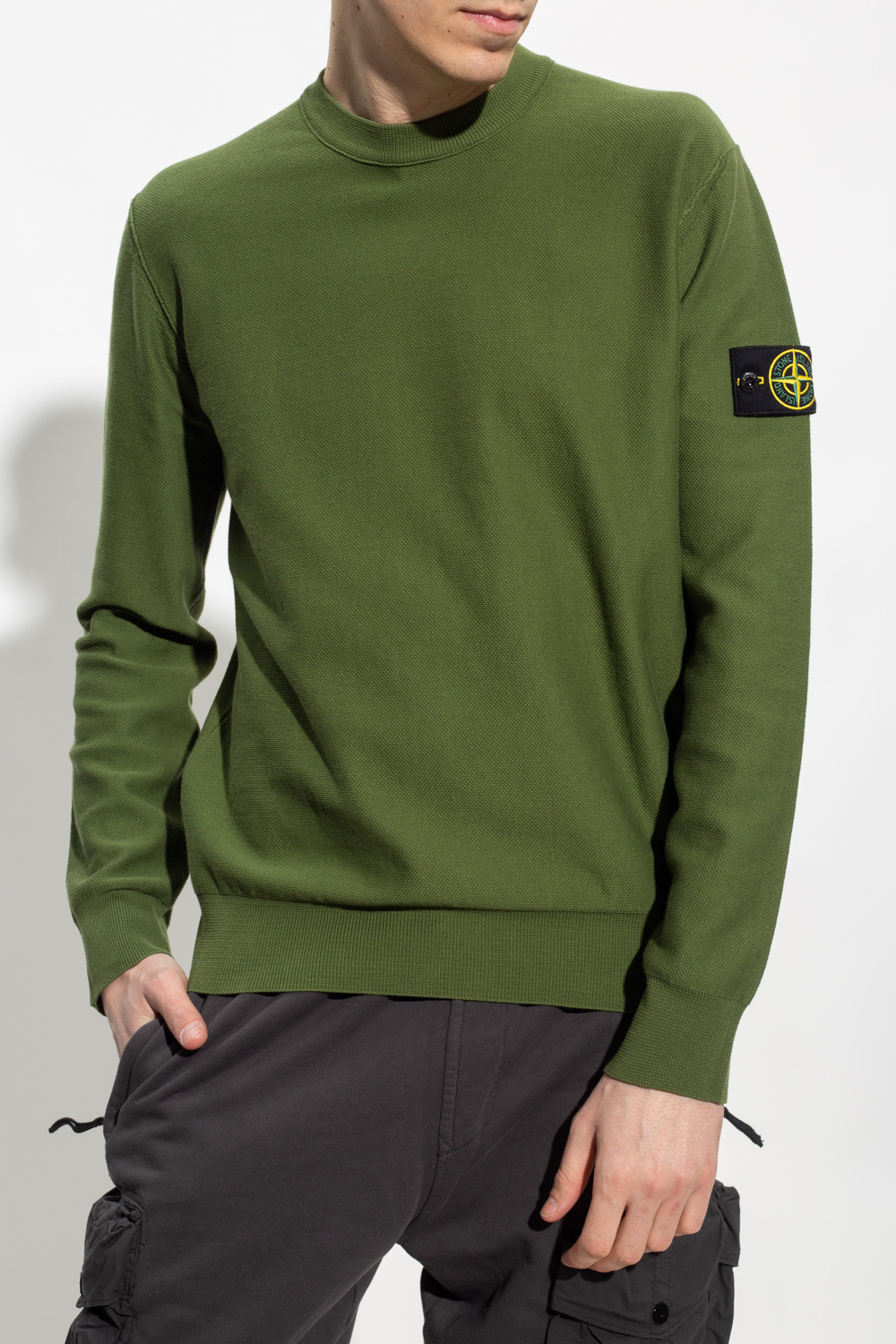 Stone Island embellished logo T-shirt Stud detail