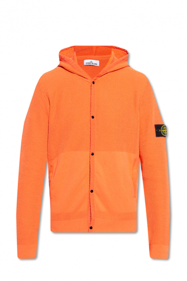 Stone Island Patched Age-printed hoodie