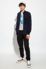 Stone Island NAVY BLUE Cardigan with high neck