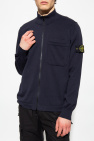 Stone Island NAVY BLUE Cardigan with high neck
