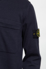 Stone Island NAVY BLUE Cardigan with high neck