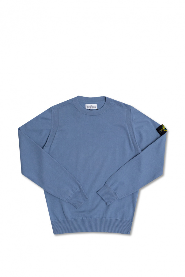 geometric button-down shirt Cotton sweater