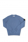 gem-embellished velour hoodie Blau