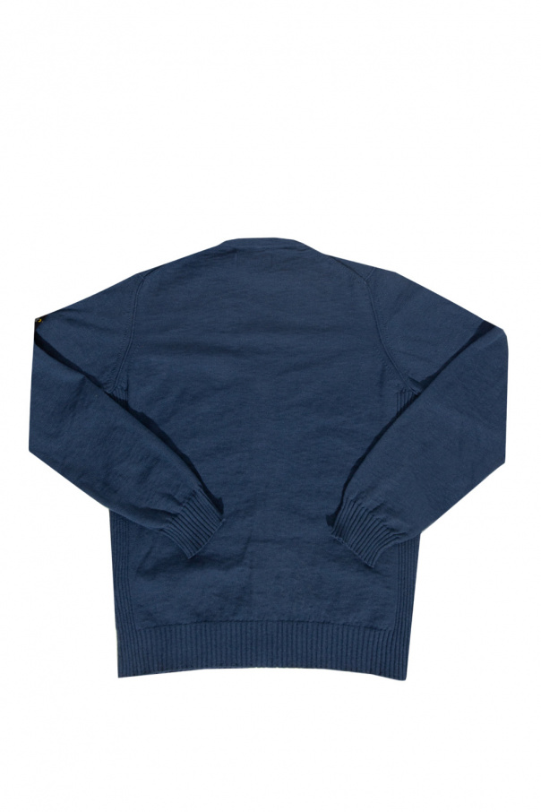 Tommy Jeans tie dye logo sweatshirt in blue zip-up funnel neck jacket Black