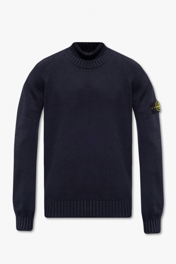 Stone Island Cotton turtleneck sweater Pullover with logo