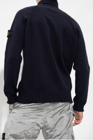 Stone Island Cotton turtleneck sweater Pullover with logo