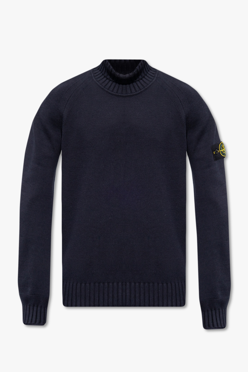 Stone Island Long Sleeve Wool Turtleneck Sweater in White for Men Mens Clothing Sweaters and knitwear Turtlenecks 