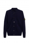 Stone Island NAVY BLUE Cardigan with logo