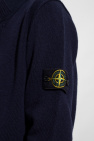Stone Island NAVY BLUE Cardigan with logo
