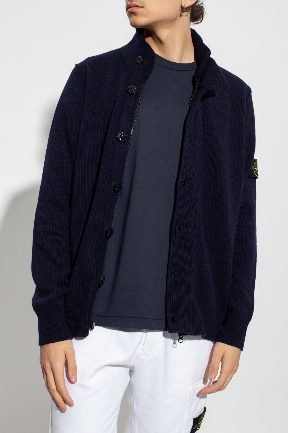 Stone Island Cardigan with logo