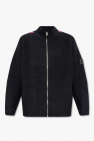 Stone Island BLACK Cardigan with stand collar