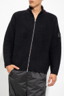 Stone Island BLACK Cardigan with stand collar