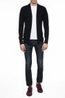 AllSaints NAVY BLUE 'Mode' logo-embroidered cardigan