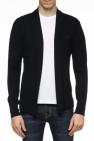 AllSaints NAVY BLUE 'Mode' logo-embroidered cardigan