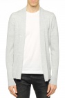 AllSaints GREY 'Mode' Logo-embroidered cardigan