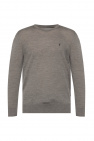 AllSaints GREEN ‘Mode’ logo-embroidered sweater