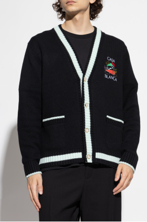 Casablanca Cardigan with logo